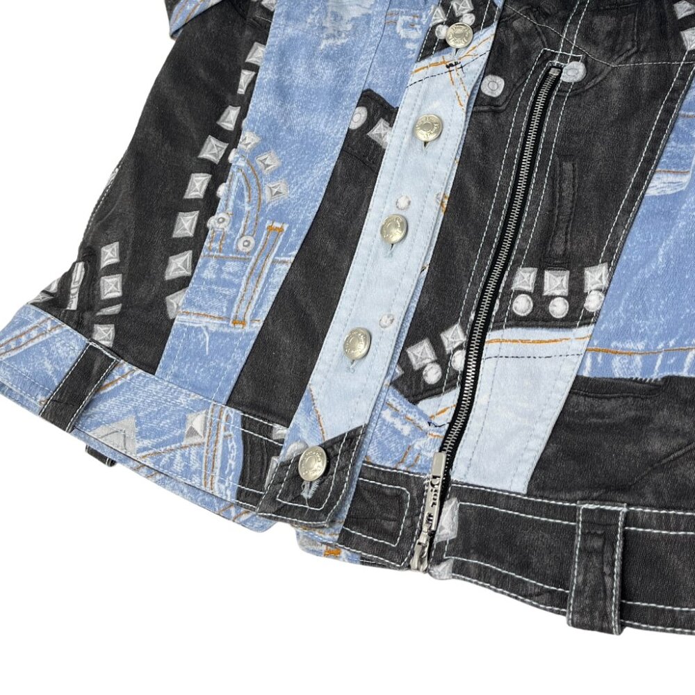 Christian Dior Vintage Jacket Pants Set #38 #36 Denim Blue Black Cotton [102579] - Picture 8 of 14